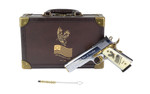 Girsan MC1911 45ACP Pistol with Custom Engraved Gold Accents and Chrome Finish - 8 Round Magazine, Commemorative Edition
