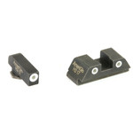 AmeriGlo Classic 3-Dot Tritium Green Sight with White Outline for Glock 42/43