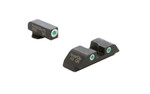 AmeriGlo Classic Sight Set for Glock with Green Tritium and White Outlines