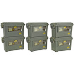 Plano Element Prf Ammo Box Olive Drab Green 6-Pack - Secure Storage for Ammunition and Firearms