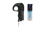 Sabre Quick Grip Pepper Spray Black with Ergonomic P-Shape Holder and Quick Access Keychain