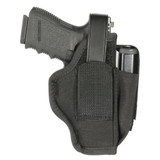 BLACKHAWK BH40AM05BK Ambidextrous Outside Waistband Holster with Magazine Pouch, Black Nylon