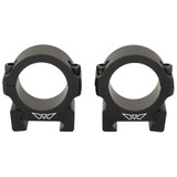 Warne Vapor 30mm Low Scope Rings - Black for Centerfire and Rimfire Rifles