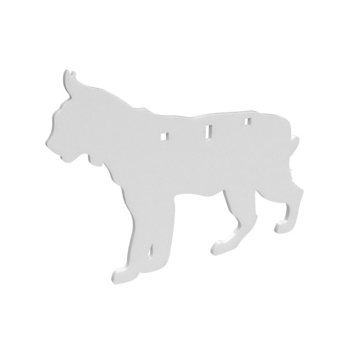 B/c Ar500 3/8" Silhouette Bobcat Wht