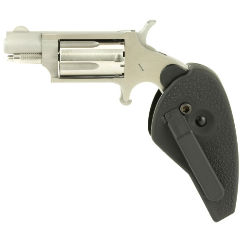North American Arms NAA-22MS-HG Mini Revolver in .22 Magnum - 1.125-inch Barrel, Silver Stainless Steel
