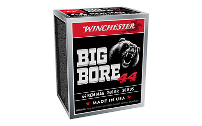 Winchester Ammunition Big Bore 44 Magnum Jacketed Soft Point Ammunition - 240 Grain, 20 Rounds per Box