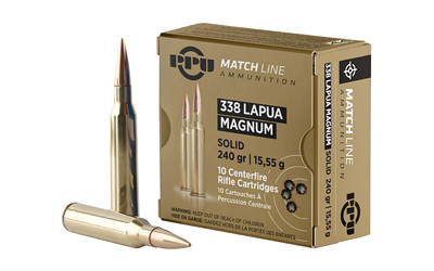 Prvi Partizan PPU 338 Lapua Magnum Match Ammunition - 240 Grain Full Metal Jacket (10/200)