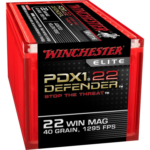 Winchester Ammunition PDX1 Defender .22 WMR 40-Grain Hollow Point Ammunition (50 Rounds per Box)