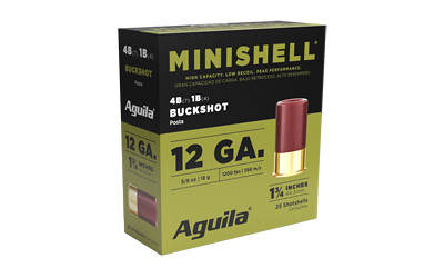 Aguila Ammunition MiniShell 12 Gauge 4 Buckshot, 25 Rounds