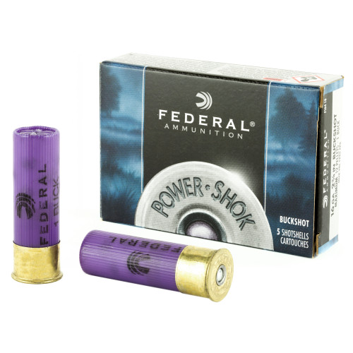 Federal Power Shok 16 Gauge 2.75-inch Magnum #1 Buckshot – 250 Rounds