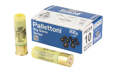 Sterling Big Game 20 Gauge Buckshot – 10 Rounds of 200 Pellets with Type 209 Primers