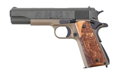 Auto Ordnance Army 250th Anniversary 1911 .45 ACP with Custom Engraved Hardwood Grips