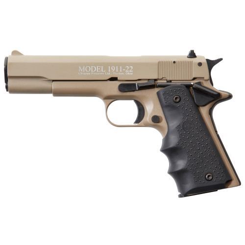 Chiappa Firearms 1911-22 .22 LR Pistol with 5-Inch Barrel, 10-Round Magazine, Tan Finish