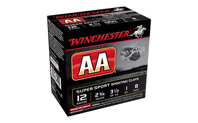Winchester Ammunition AA Supersport Sporting Clay 12 Gauge Shotgun Shells - 1 oz #7.5 Shot, 25 Rounds per Box