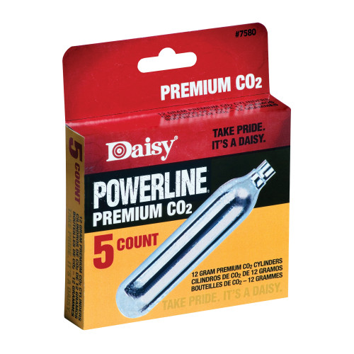 Daisy Model 7580 12-Grain CO2 Cartridges – 5 Pack for Airguns
