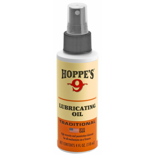Hoppe's No. 9 Lubricant Oil Pump Bottle - 4 oz for Firearm Maintenance