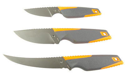 Outdoor Edge Vantex 4-Piece Knife Kit with Multi-Color Handles and Plain Edges