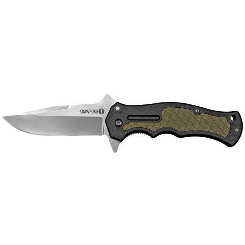 Cold Steel Crawford Model 1 Folding Knife with 3.5-Inch Blade and Green Handle