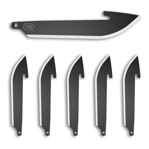 Outdoor Edge Razor EDC Blades 2.5-inch Drop-Point Replacement Blades (6-Pack)