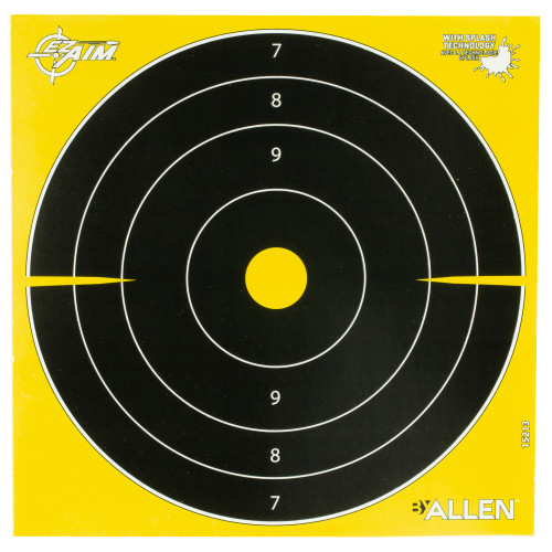 Allen Company EZ Aim 8x8 Bullseye Paper Targets – 25 Pack for Shooting Practice