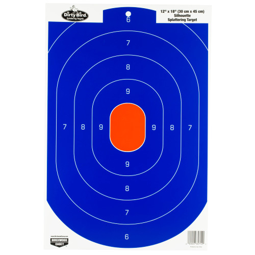 Birchwood Casey Dirty Bird Silhouette Targets – 12 x 18 Inches, Pack of 8