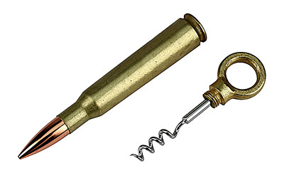 Caliber Gourmet CBG-1003 50 Caliber Bullet Corkscrew in Gold