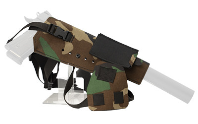 Cole-TAC Varmint Wrangler XL Suppressed Chest Holster in M81 Woodland