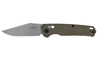 Kershaw Bel Air Clip Point Folding Knife with CPM MagnaCut Steel and Olive Micarta Handle