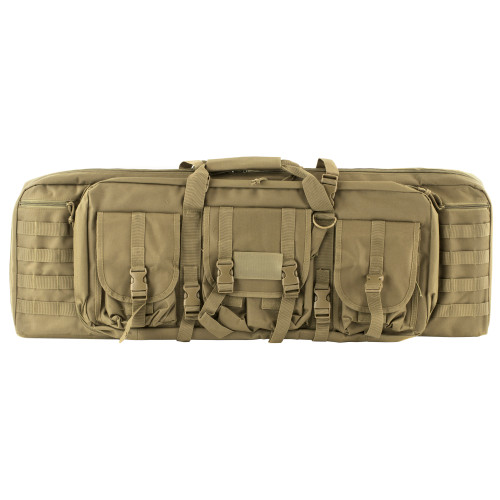 NcSTAR VISM Double Carbine Case Tan 36 - Padded Rifle Transport for Two Rifles and Gear