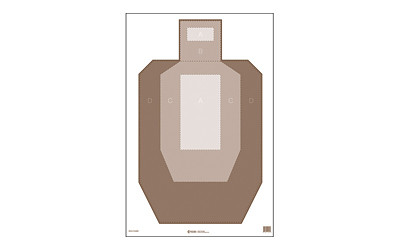 Action Target IPSC Paper Target with Visible Scoring Zones (100-Pack) for Shooting Range Practice