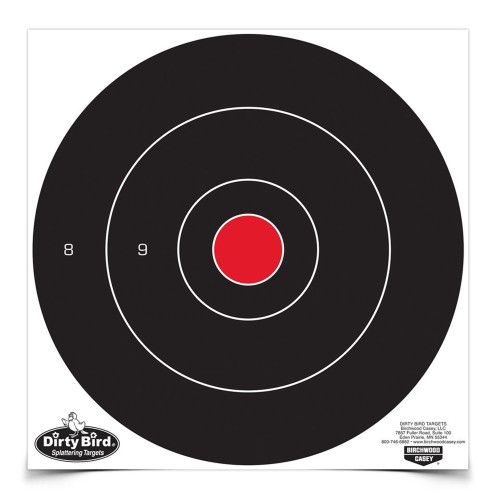 Birchwood Casey Dirty Bird 12-Inch Round Bullseye Targets - 12 Pack