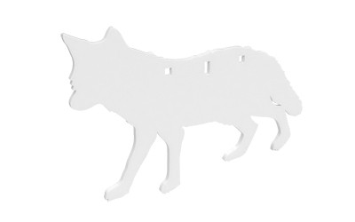 Birchwood Casey AR500 Gong Target - 3/8 Inch Steel Coyote White Silhouette for Shooting Practice