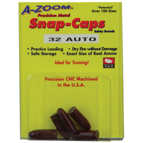A-Zoom 15153 32 ACP Snap Caps – Precision Aluminum Dummy Rounds for Safe Handling and Training