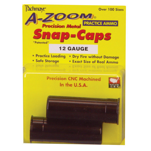 A-Zoom 12 Gauge Snap Caps - Precision Aluminum Training Rounds, 2 Pack