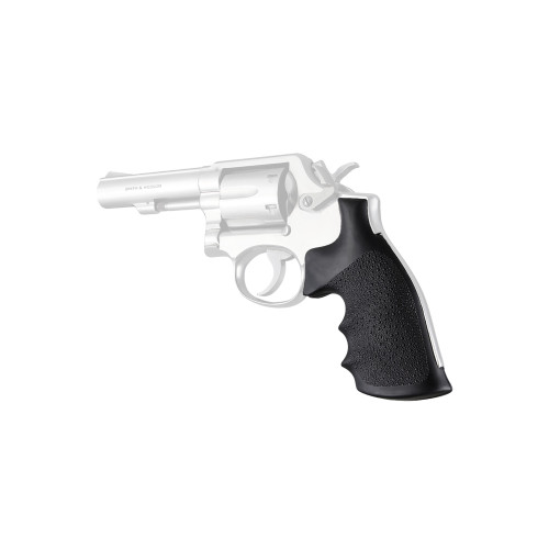 Hogue Monogrip for S&W K & L Frame Revolvers with Square Butt - Black Rubber Grip