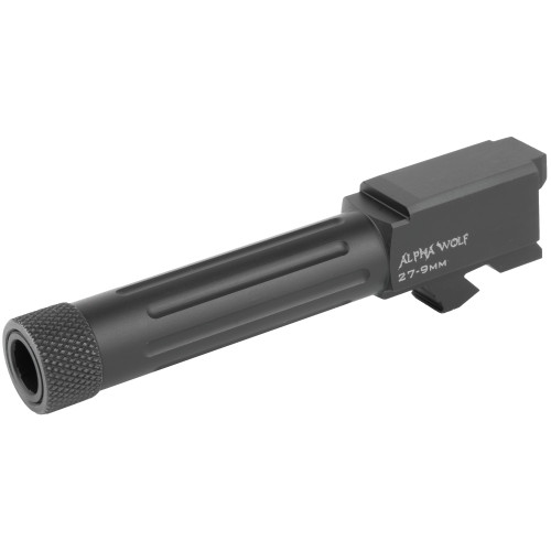 Lone Wolf Distributors Alpha Wolf Threaded & Fluted 9mm Barrel for G27/G33, Black