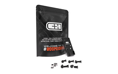 C&H Precision DWX to RMR/SRO/Holo Mount Plate - Black, Part Number DW-DWX-RSH
