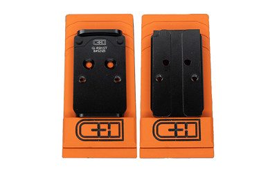 C&H Precision V2 Mount Plate for Glock MOS and RMR Sight – CNC Machined Black Aluminum
