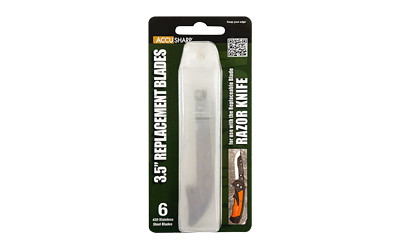 AccuSharp Replacement Blades for Razor Knife – 3.5 Inch Stainless Steel, Pack of 6