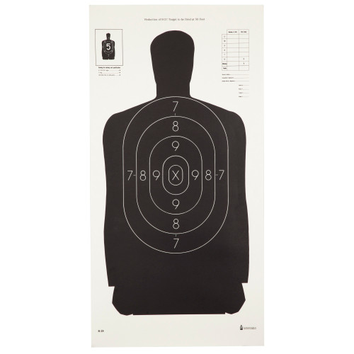 Action Target B-29-100 Qualification Target for Law Enforcement and Shooting Sports