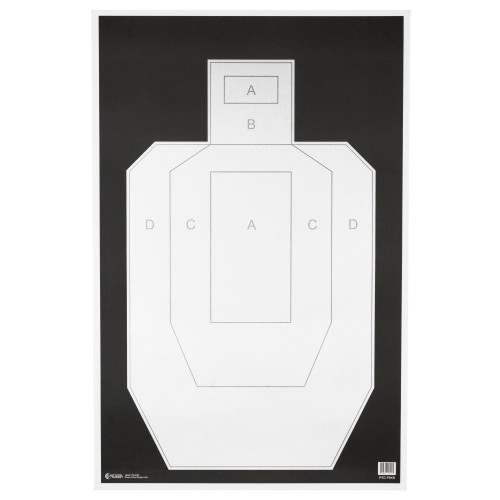 Action Target IPSC PBKB Paper Target - 100 Pack for Shooting Practice and Training