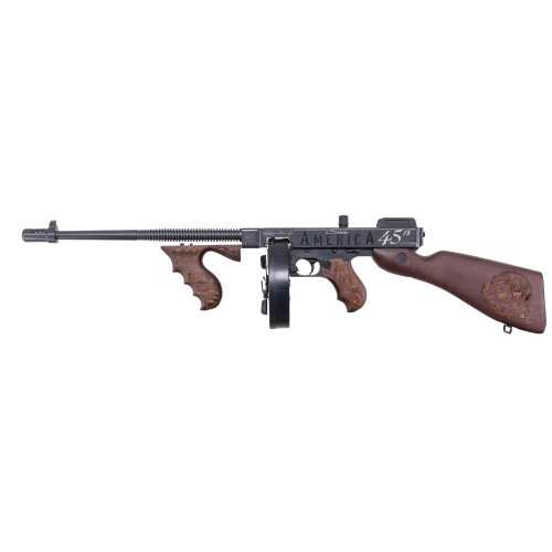 Auto Ordnance 1927 Trump Save America Thompson .45 ACP Semi-Automatic Rifle with 16.5-Inch Barrel and 50-Round Drum Magazine