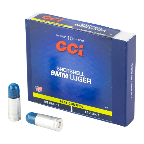 CCI Ammunition 9mm Shotshell #12 – 53 Grain, 10 Rounds per Box