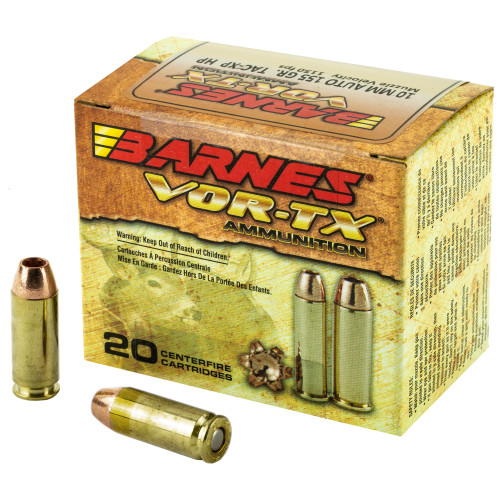 Barnes VOR-TX 10mm 155 Grain XPB Handgun Ammunition - Box of 20