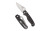 Spyderco ButtonUp Carbon Fiber, Folding Knife, 3.27 Clip Point Blade, 7.5 Overall Length, 8Cr13MoV Blade Steel, Plain Edge, Satin Finish, Silver, Black Carbon Fiber Handle, Button Lock C275CFP