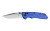 Hogue Deka 3.25-inch Folding Knife with CPM MagnaCut Blade and Blue Handle