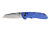 Hogue Deka Folding Knife with CPM MagnaCut Blade - 3.25 Inch, Blue Handle