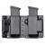 Bravo Concealment BC60-2001 Single and Double Magazine Pouch for G43 and Shield, Black Polymer