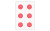 Action Target Six Bull's-Eye Military Training Target - Red, Pack of 100