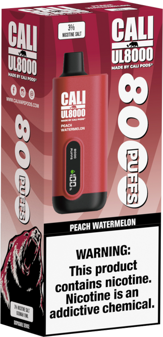 Cali UL8000 3% Disposable - Peach Watermelon